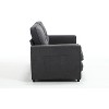 PAGED 3 Fold Sofa Convertible Sofa Bed Pull Out Couch with Side Storage Bags and Thickened Foam Filling for Living Room, Home Office, Dark Gray - 4 of 4