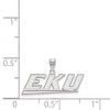 Black Bow Jewelry 10k White Gold Eastern Kentucky Colonels NCAA Medium Pendant - 2 of 3