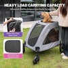 Gulches Pet Strollers: Gray XL All-Terrain Folding Stroller for Two Medium Dogs - 4 of 4