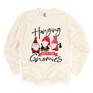 Simply Sage Market Hanging With My Gnomies Garment Dyed Long Sleeve - 1 of 4