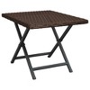 vidaXL Folding Table Brown 17.7"x13.8"x12.6" Poly Rattan - 2 of 4