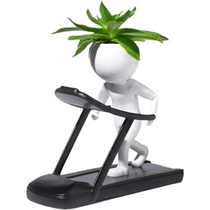 Acekool Succulent Planter Pots, Fun Human-Shaped Cactus,Ceramic Planters for Home, Office, Desk, Garden Decor (Plants Not Included) - 1 of 4