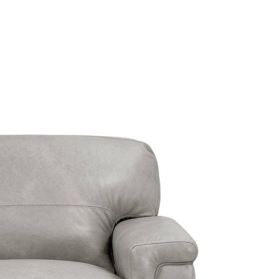 Cornelia 67" Beige Leather Loveseat with Wood Frame