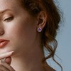 EVERLY JEWELRY | Sterling Silver 5 2/5 CT TGW Amethyst White Topaz Fashion Post Earrings - 4 of 4