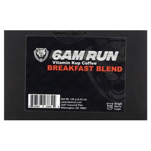 6AM Run Vitamin Kup Coffee, Breakfast Blend, Decaf, 12 Single Serve Cups, 4.23 oz (120 g) - 1 of 3