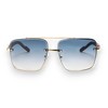 Anna-Kaci Men's Classic Versatile Imitation Wood Grain Leg Fashionable UV400 Sunglasses - 2 of 4
