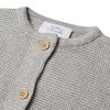 Stellou & Friends 100% Cotton Cardigan Sweater for Boys & Girls Ages 0-6 Years - Stone Grey Melange / 18-24 Months - 2 of 3