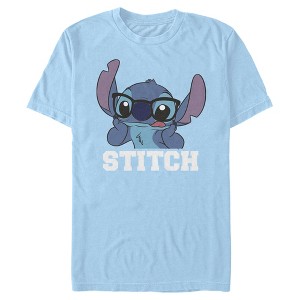 Men's Lilo & Stitch With Silly Black Glasses, Reading Time T-Shirt - 1 of 4