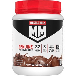 Muscle Milk Genuine Protein Powder, Chocolate - 30.9 OZ Jar (Pack of 1) - 1 of 4