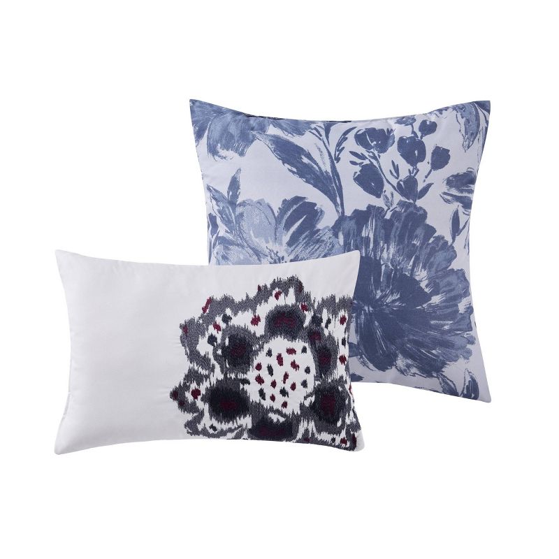 5pc Danny Reversible Floral Comforter Set Dark Blue - VCNY, 4 of 5