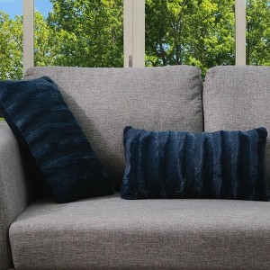 Cheer Collection Luxurious Faux Fur Throw Pillows Set of 2 - 1 of 4