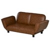 Lyngins Convertible PU Leather Dog Sofa Bed,Foldable Pet Couch for Large and Medium Dogs,Adjustable Backrest,7.75" Elevated Design,Brown - 2 of 4