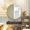Beautyolove 23.5 in. W x 23.5 in. H Round Sunburst Wall Mirror Scalloped Decorative Mirror Framed in Gold - 4 of 4