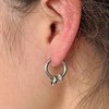 Anna-Kaci Women's Huggie Hoop Earrings with Ring Detail - 2 of 4