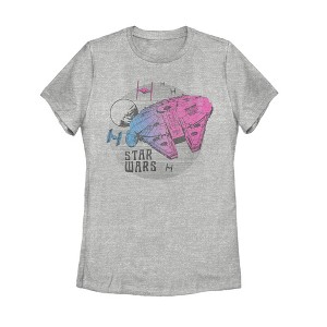 Women's Star Wars: The Rise of Skywalker Ombre Millennium Falcon T-Shirt - 1 of 3