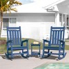 Hyleory HDPE Modern Resin Outdoor Rocking Chair, Patio Adirondack Chair for All Seasons - 3 of 4