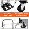 Clearance, 3 in 1 Aluminum Folding Hand Truck, Heavy Duty Convertible Dolly Cart, Collapsible, Rubber Wheels - 4 of 4