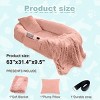 Large Washable Faux Fur Orthopedic Dog Bed for People and Pets, Extra Plush Pillow and Blanket Set, Premium Support for Napping and Doze Off - 3 of 3