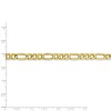 Black Bow Jewelry Men's 6.25mm, 10k Yellow Gold Hollow Figaro Chain Bracelet - 4 of 4