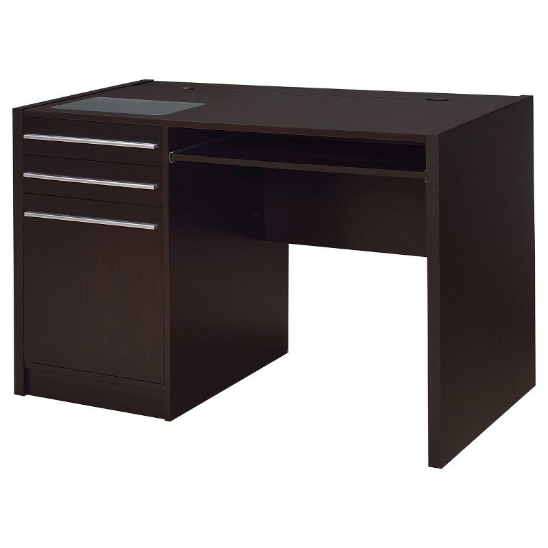 Halston 2 Drawer Office Desk Cappuccino - Coaster, 1 of 14