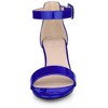 Allegra K Women's Open Round Toe Block Low Heels Ankle Strap Sandals - 2 of 4