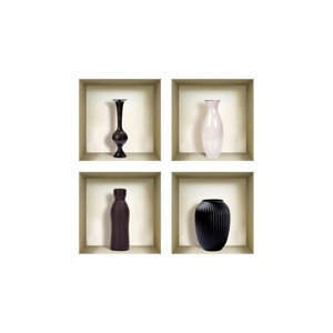HomeRoots Set of Four Eve Faux Niche 3D Peel and Stick Wall Decals - 1 of 3