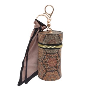 Unique Bargains Retro Lipstick Bag Handbag Charm Brown 1 Pc - 1 of 4