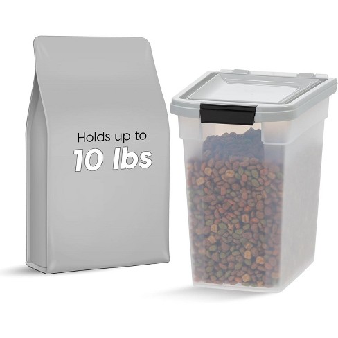 Iris Usa - 25lbs - 12.75qt/3.1gal Airtight Pet Food Storage Container, Gray  : Target