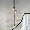 ALOADECOR 5-Light Staircase Modern Chandelier Foyer Pendant With Clear Globe Bubble Glass Accents - 3 of 4
