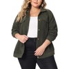 Agnes Orinda Women's Plus Size Corduroy Casual Winter Stand Collar Boyfriend Fashion Jackets - 2 of 4