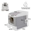 Artloge Jumbo 2 In 1 Enclosed Self Cleaning Cat Litter Box Kitten Tray Toilet Cabinet with Litter Scoop & Cushion Mat for Kittens Furniture - 2 of 4