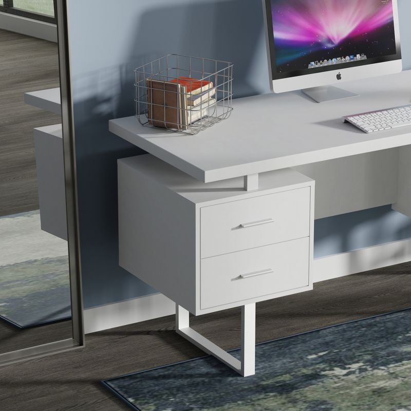 Glenwillow Home 60'' Mariposa Home Office Computer Desk with 3 Storage Drawers, 3 of 7