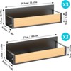 Attop 6 Pack Magnetic Spice Storage Rack Organizer for Refrigerator and Oven, Wood Fridge Organizers and Storage - 2 of 4