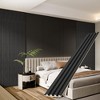 Gulches 4-Pack Solid Wood Acoustic Wall Panels (94.5" x 5.7") - Chic Slat Panels for Interior Decor (Black Finish) - 2 of 4