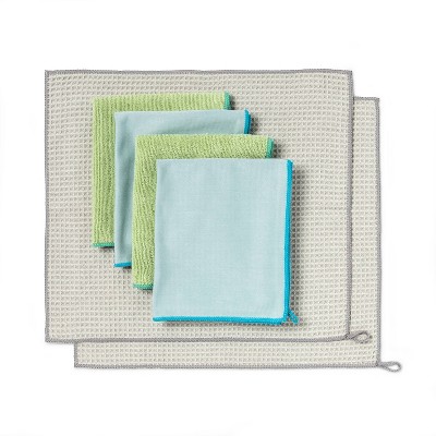 Multi-Surface Microfiber Cleaning Cloths - 6ct - Everspring&#8482;