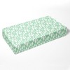 Bacati - Mint Clouds 100 percent Cotton Universal Baby US Standard Crib or Toddler Bed Fitted Sheet - 3 of 4