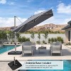 PURPLE LEAF Deluxe Aluminum Outdoor Patio Umbrella Square Cantilever Umbrellas - 2 of 4