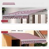VisioGear Retractable Awning, 10'*8' Patio Awnings with Manual Crank Handle for Deck, Yard, Red & White, 120"*96"*59" - 4 of 4