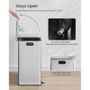 8 Gallon Dual Compartment Trash Can - Stainless Steel with Odor Control, Soft-Close Lids & Pedals - 3 of 4