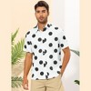 Lars Amadeus Men's Beach Polka Dots Printed Button Down Short Sleeves Casual Shirts - 2 of 4