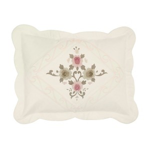 BrylaneHome Ava Embroidered Cotton Sham - 1 of 2