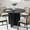 SpassWay 30"H Round Wood Dining Table Kitchen Table Conference Table with Criss Cross Legs - 2 of 4