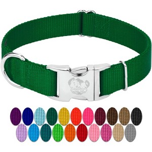 Country Brook Petz Premium Nylon Dog Collar with Metal Buckle for Small Medium Large Breeds - Vibrant 30+ Color Selection - 1 of 4