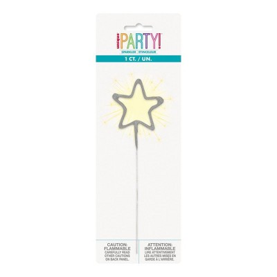 7" Star Shaped Sparkler Cake Candle