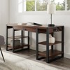 60" Industrial Transitional Tech Desk with USB - Saracina Home - 3 of 4