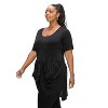 L I V D Women's Draped Peplum Top - 2 of 3