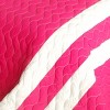 Slickblue Full/Queen Size Quilt Set with Shams, Reversible Vermicelli Quilted, 6 Color Choices, 3 Piece - 3 of 4