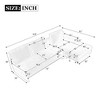 114" L-Shaped Sectional Sofa with USB Ports, Power Sockets, Storage Drawer & Reversible Chaise - 3 of 4