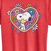 Women's - Peanuts - Hug Heart Flower Short Sleeve Graphic T-Shirt - 2 of 4