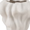 HomeRoots 12" Cream Abstract Sculptural Ceramic Table Vase - 4 of 4
